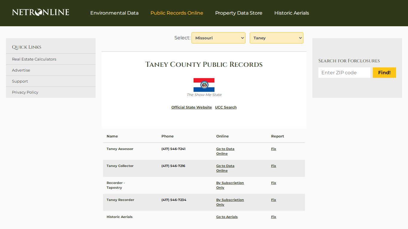 Taney County Public Records - NETROnline.com